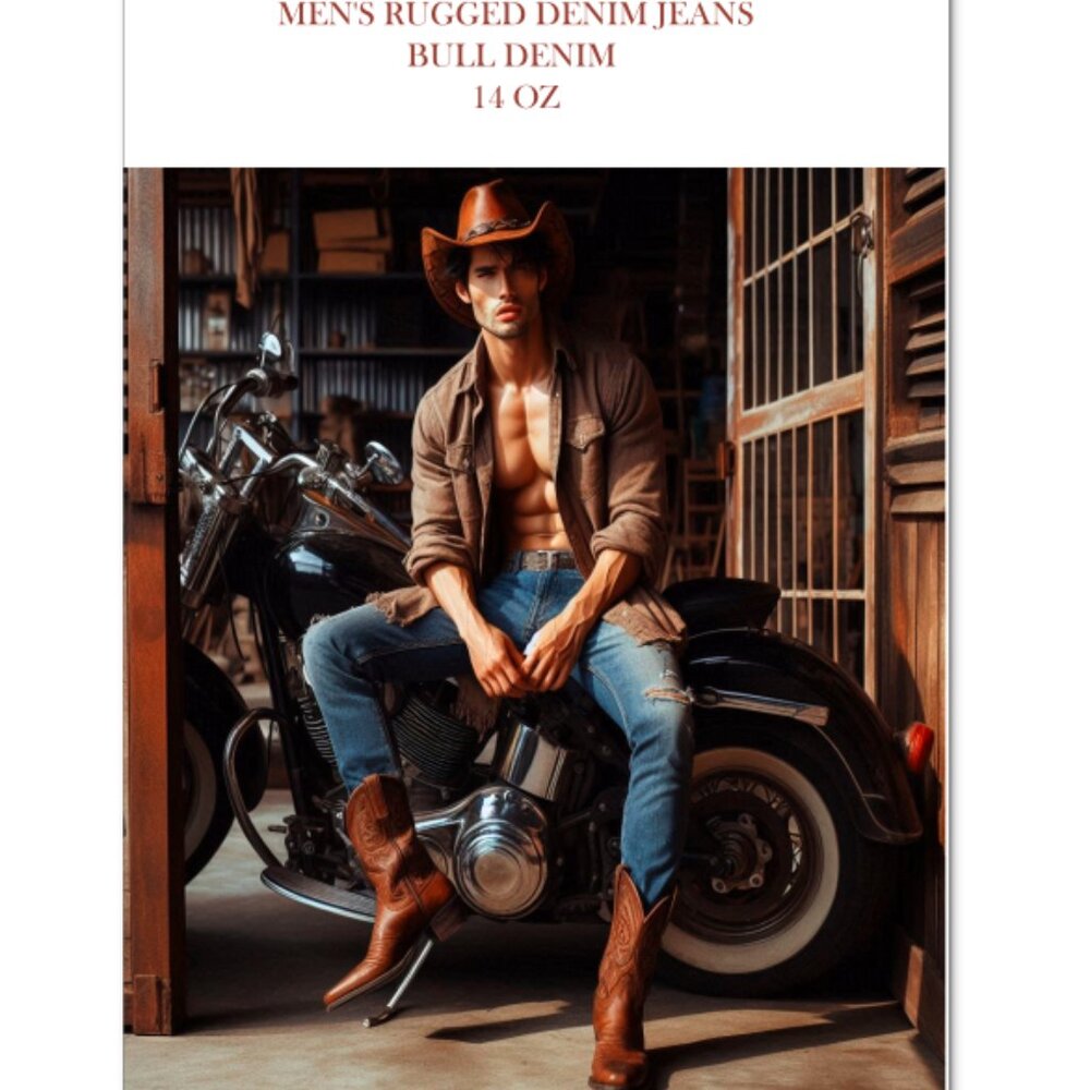 MEN'S JEANS 38X32 - BULL DENIM 14 OZ